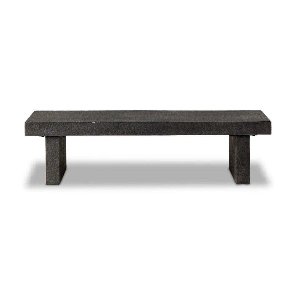 Four Hands - Chandler - Huesca Outdoor Coffee Table - Distressed Graphite Concrete - 241080-001 veiw 3