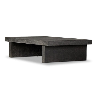 Four Hands - Chandler - Huesca Outdoor Coffee Table - Distressed Graphite Concrete - 241080-001 veiw 4