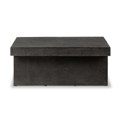Four Hands - Chandler - Huesca Outdoor Coffee Table - Distressed Graphite Concrete - 241080-001 veiw 5