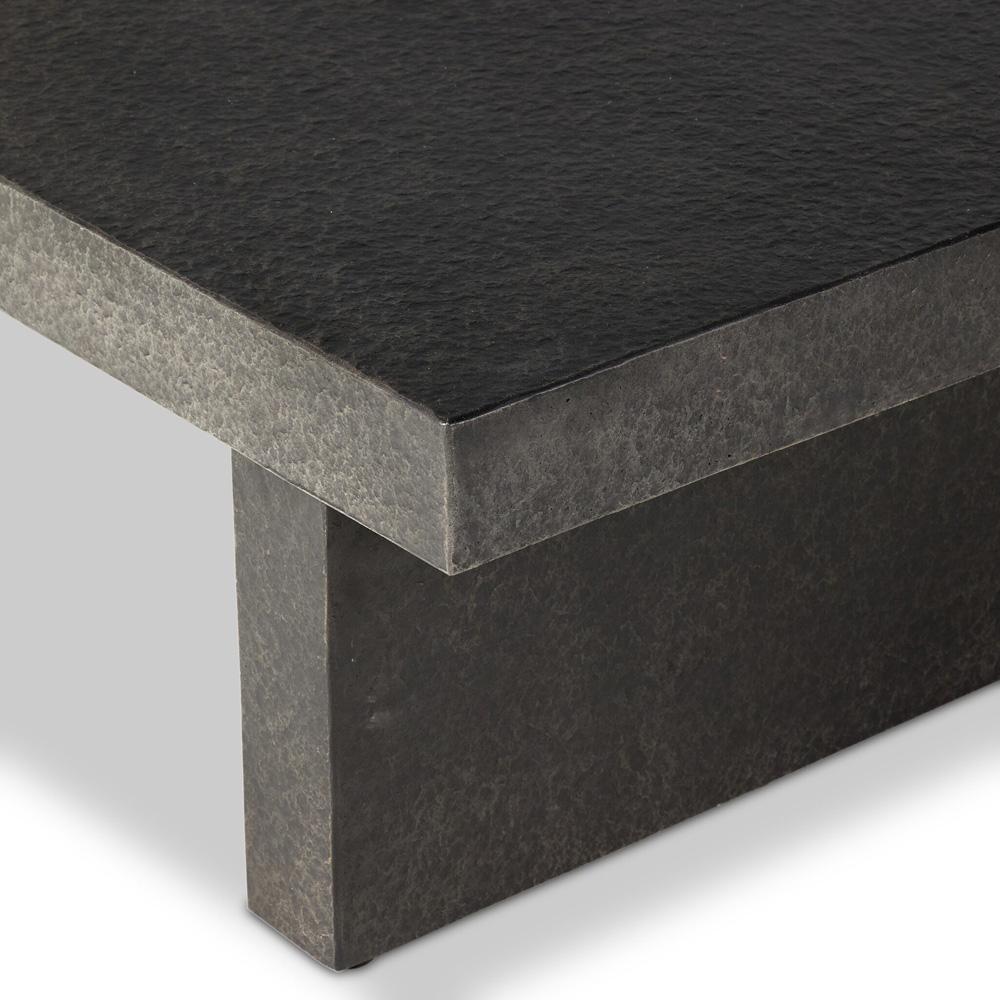Four Hands - Chandler - Huesca Outdoor Coffee Table - Distressed Graphite Concrete - 241080-001 veiw 8