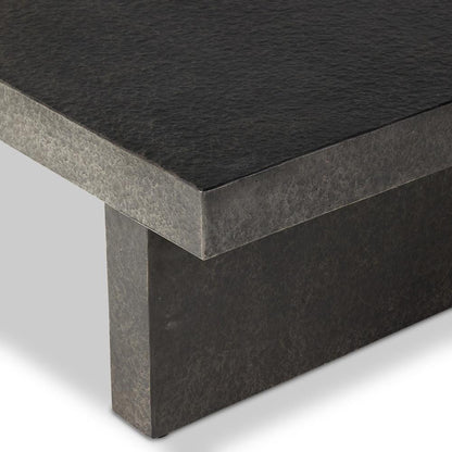 Four Hands - Chandler - Huesca Outdoor Coffee Table - Distressed Graphite Concrete - 241080-001 veiw 8
