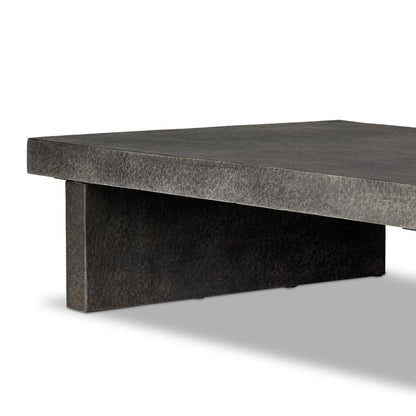 Four Hands - Chandler - Huesca Outdoor Coffee Table - Distressed Graphite Concrete - 241080-001 veiw 9