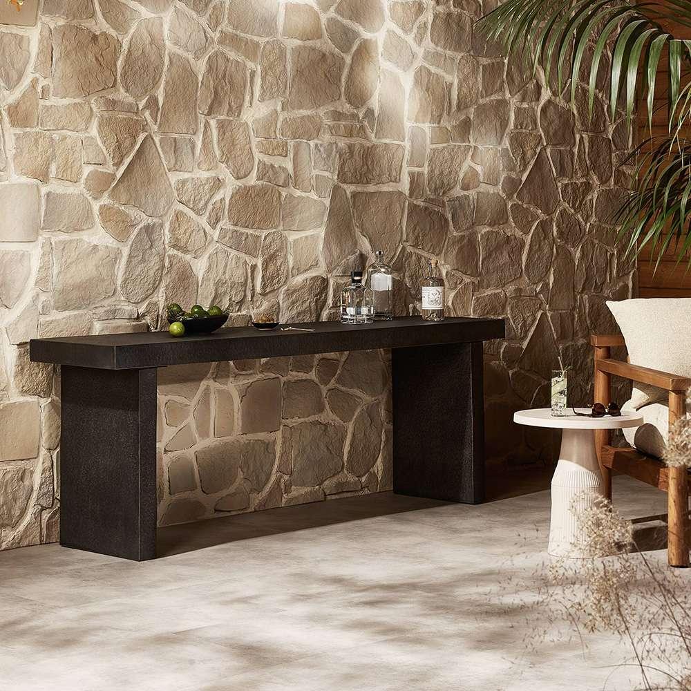 Four Hands - Chandler - Huesca Outdoor Console Table - Distressed Graphite Concrete - 241696-001 veiw 9