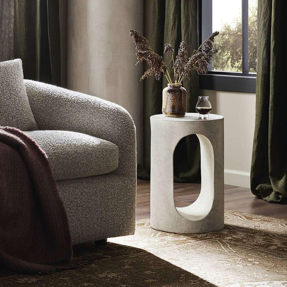 Four Hands - Chandler - Samson End Table - Textured Lunar Concrete - 240102-001 veiw 10