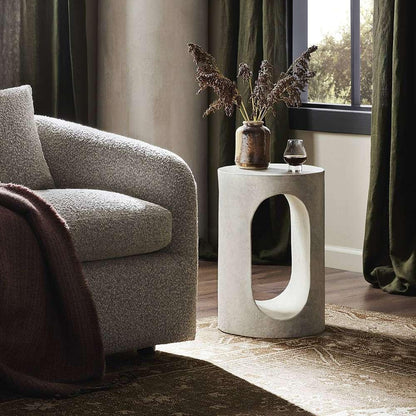 Four Hands - Chandler - Samson End Table - Textured Lunar Concrete - 240102-001 veiw 10