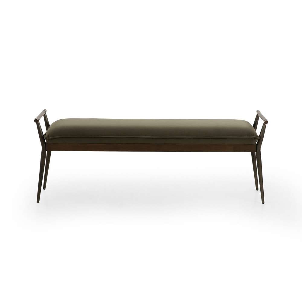 Four Hands - Charlotte Bench - Modern Velvet Loden - 108543-006 veiw 3