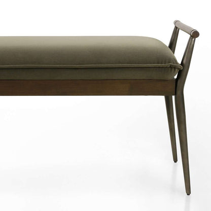 Four Hands - Charlotte Bench - Modern Velvet Loden - 108543-006 veiw 8