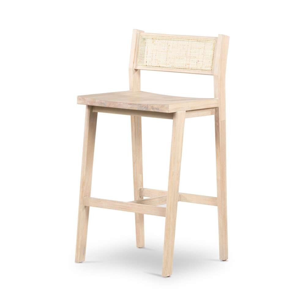 Four Hands - Clarita Bar Stool - White Wash Mango - 225412-001 veiw 1