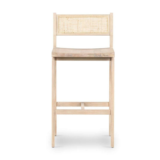 Four Hands - Clarita Bar Stool - White Wash Mango - 225412-001 veiw 2