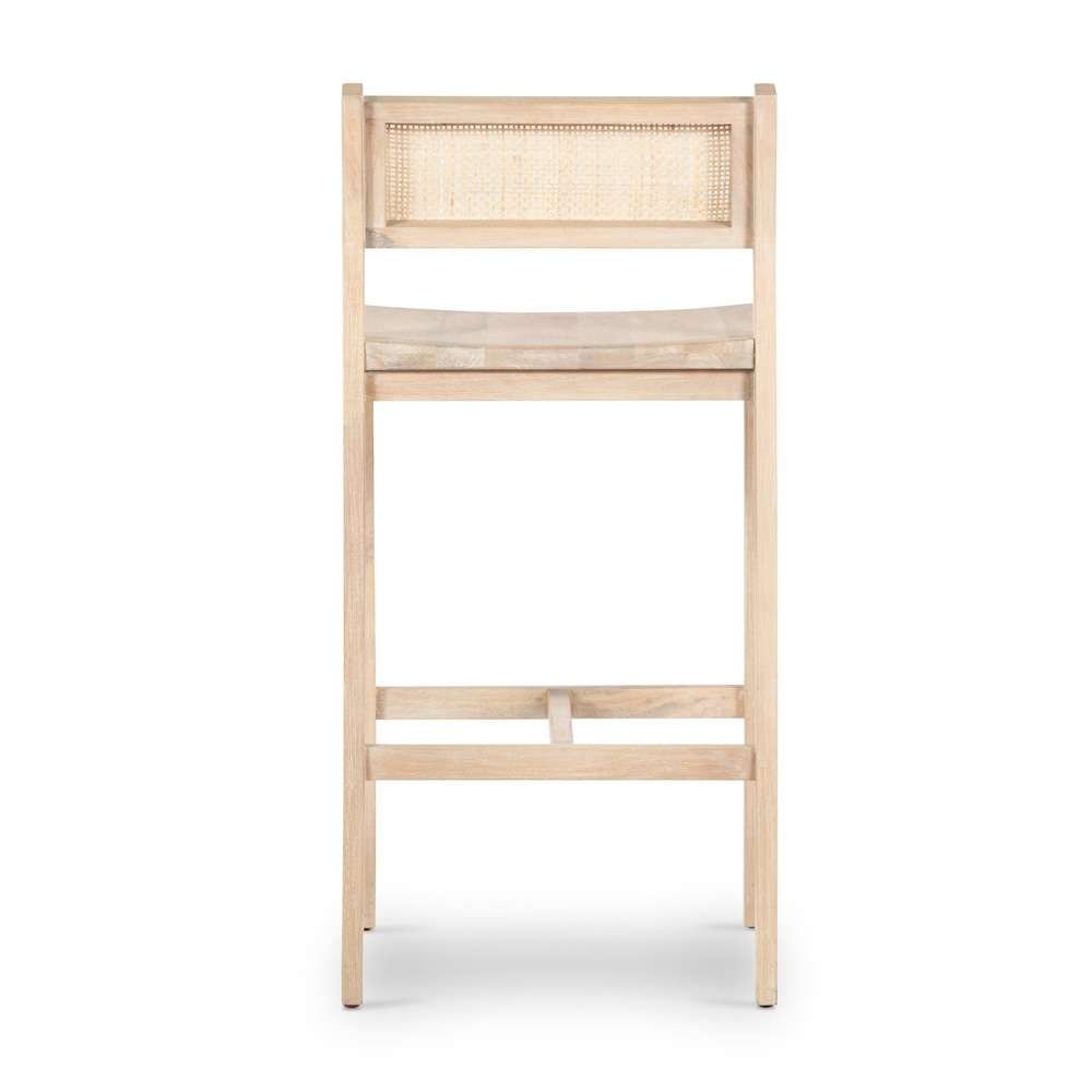 Four Hands - Clarita Bar Stool - White Wash Mango - 225412-001 veiw 3