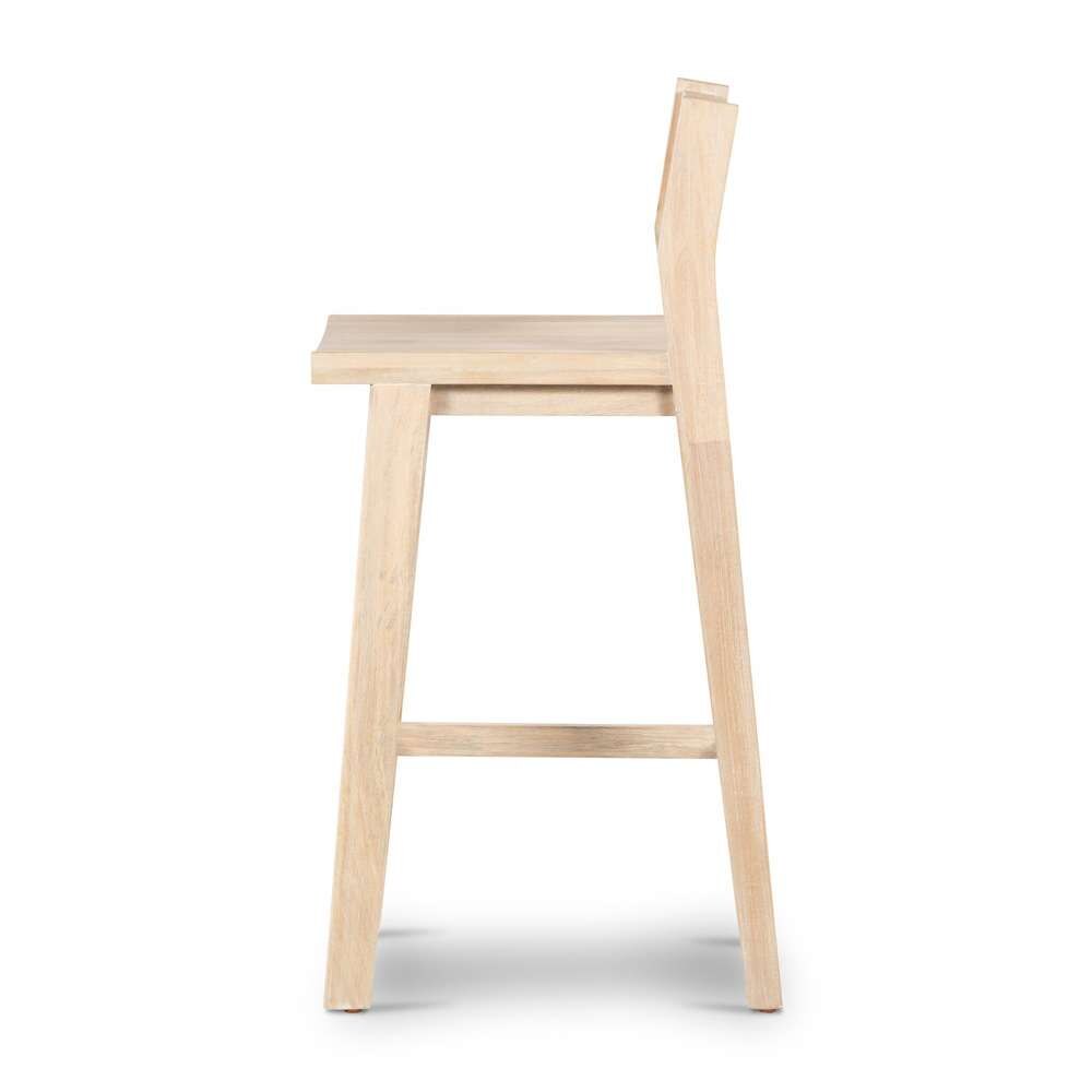Four Hands - Clarita Bar Stool - White Wash Mango - 225412-001 veiw 4