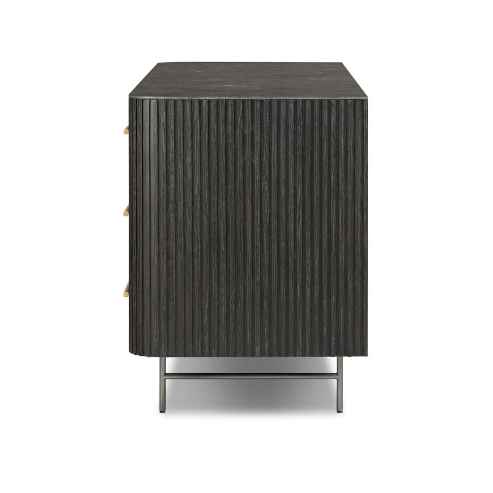 Four Hands - Collins - Fletcher 6 Drawer Dresser - Distressed Black - 108725-003 veiw 4