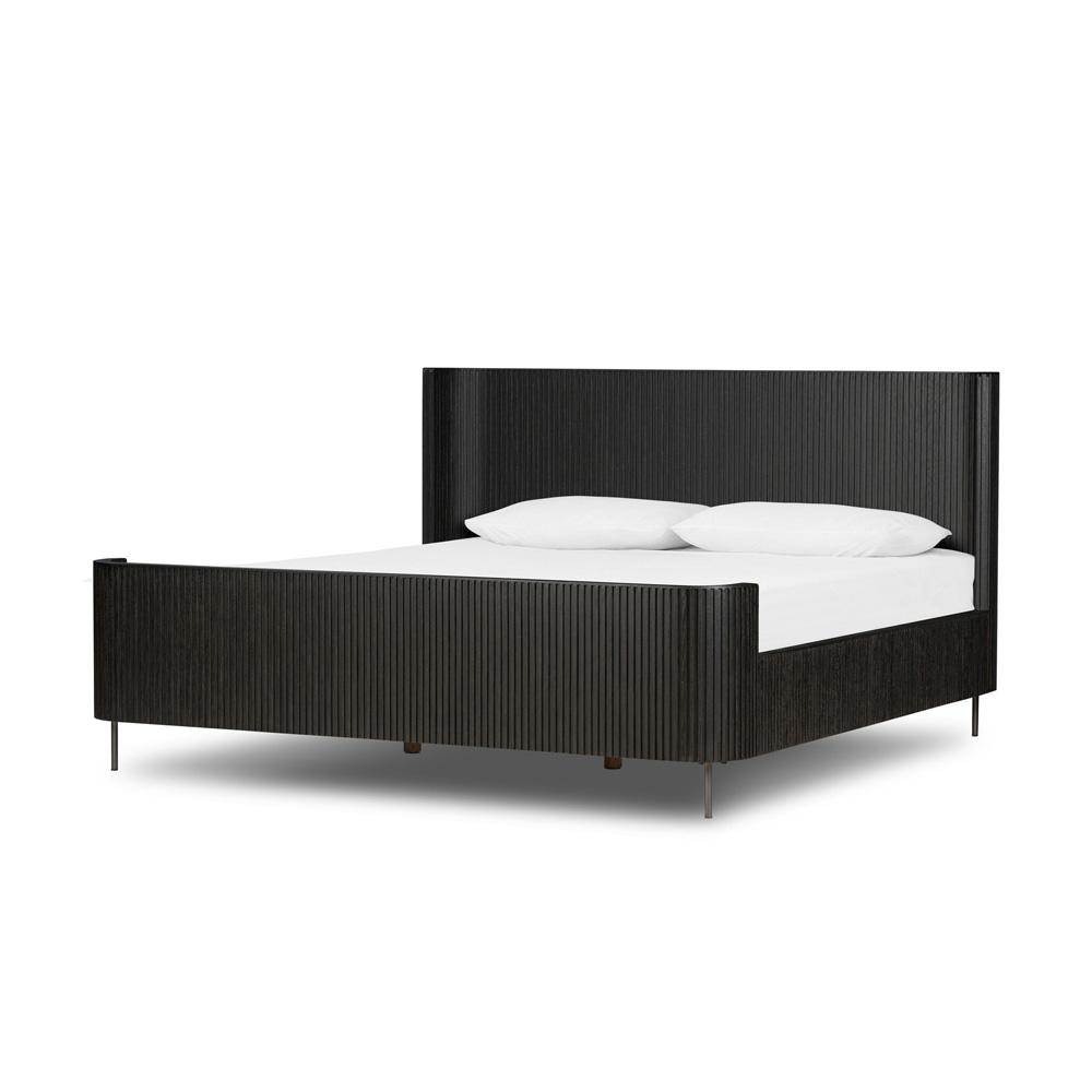 Four Hands - Collins - Fletcher Bed - Distressed Black - King - 108786-006 veiw 1