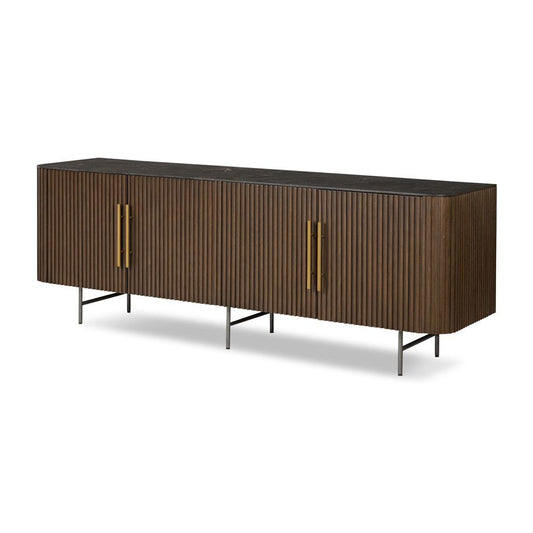 Four Hands - Collins - Fletcher Media Console - Terra Brown Oak - 243662-001 veiw 1