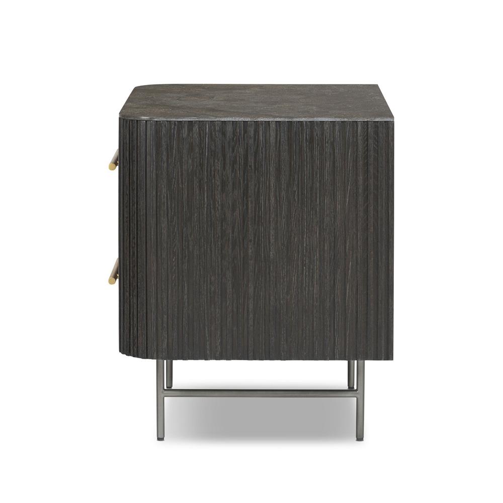 Four Hands - Collins - Fletcher Nightstand - Bluestone - Distressed Black - 108722-003 veiw 4
