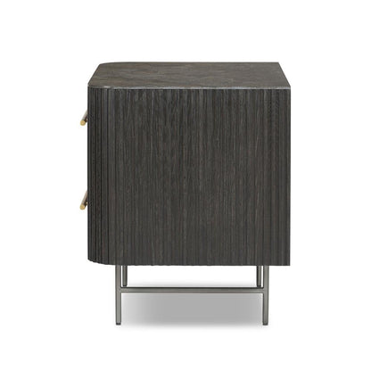 Four Hands - Collins - Fletcher Nightstand - Bluestone - Distressed Black - 108722-003 veiw 4