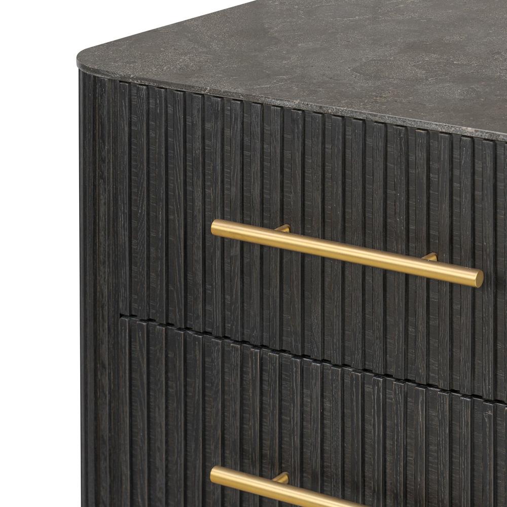 Four Hands - Collins - Fletcher Nightstand - Bluestone - Distressed Black - 108722-003 veiw 8