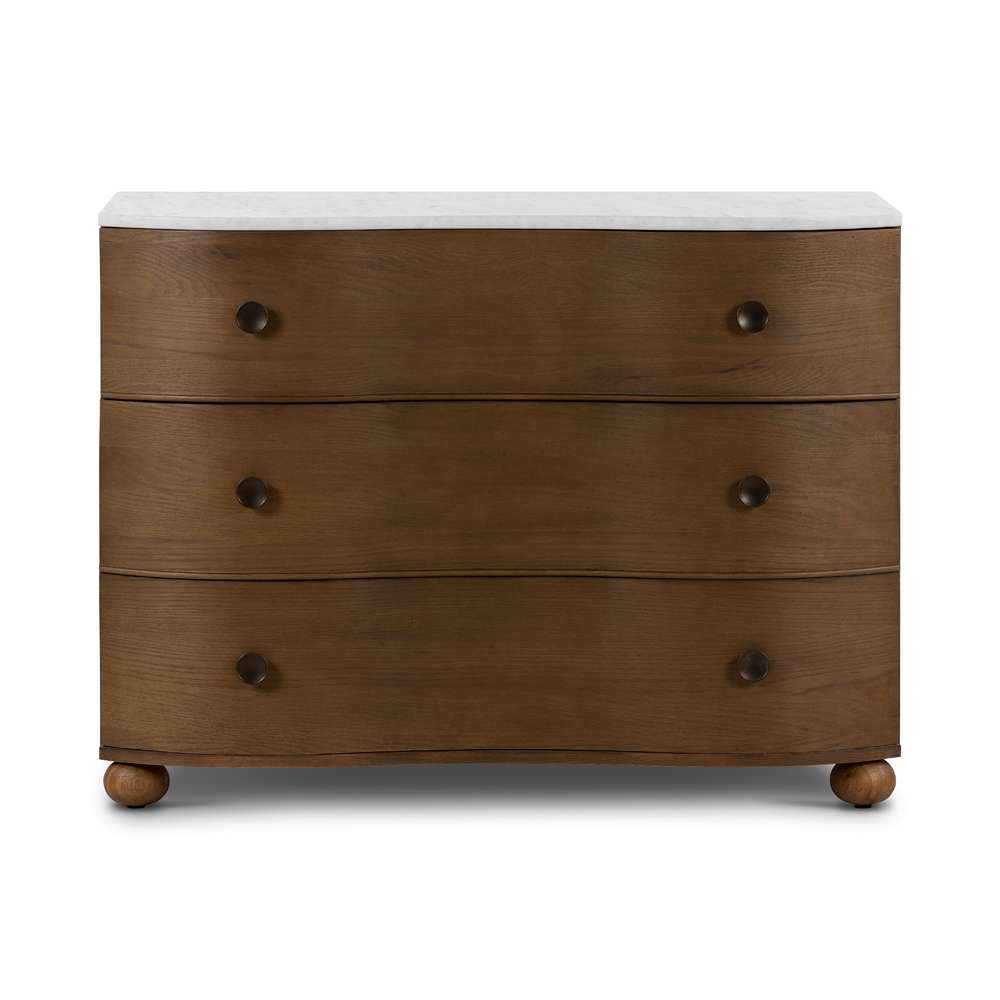 Four Hands - Collins - Tiago Marble Chest-Toasted Oak - 238583-001 veiw 6