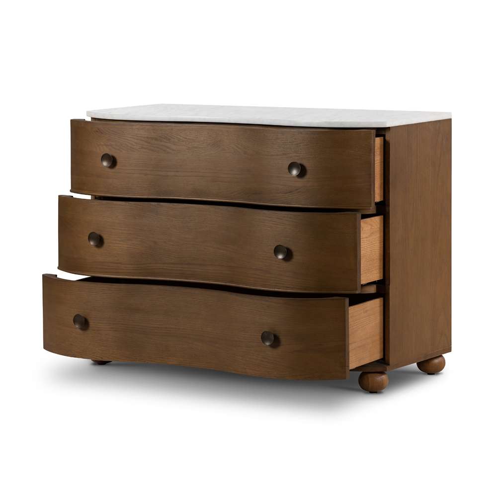 Four Hands - Collins - Tiago Marble Chest-Toasted Oak - 238583-001 veiw 7