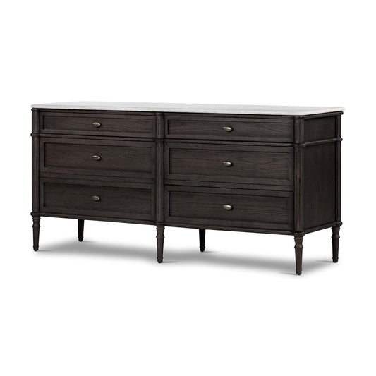 Four Hands - Collins - Toulouse 6 Drawer Dresser - Distressed Black Oak - 238116-002_CLOSEOUT view 1