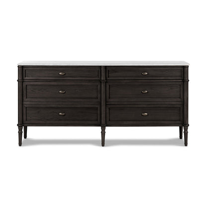 Four Hands - Collins - Toulouse 6 Drawer Dresser - Distressed Black Oak - 238116-002_CLOSEOUT view 2