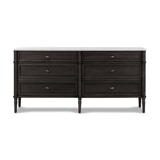 Four Hands - Collins - Toulouse 6 Drawer Dresser - Distressed Black Oak - 238116-002_CLOSEOUT view 2