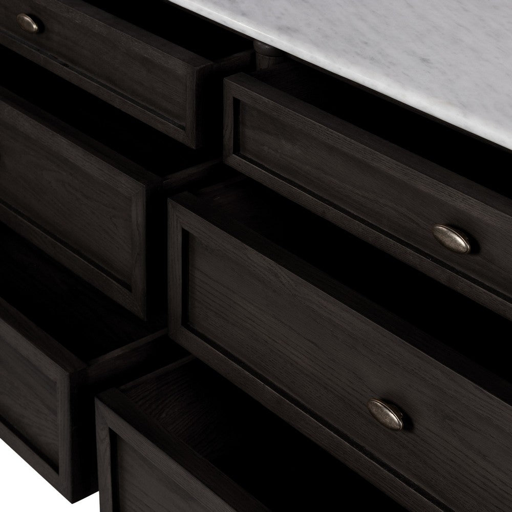 Four Hands - Collins - Toulouse 6 Drawer Dresser - Distressed Black Oak - 238116-002_CLOSEOUT view 10