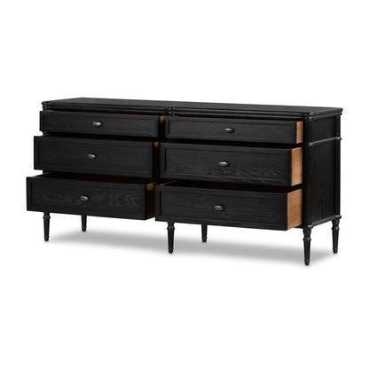 Four Hands - Collins - Toulouse 6 Drawer Dresser - Distressed Black - 232861-002 veiw 3