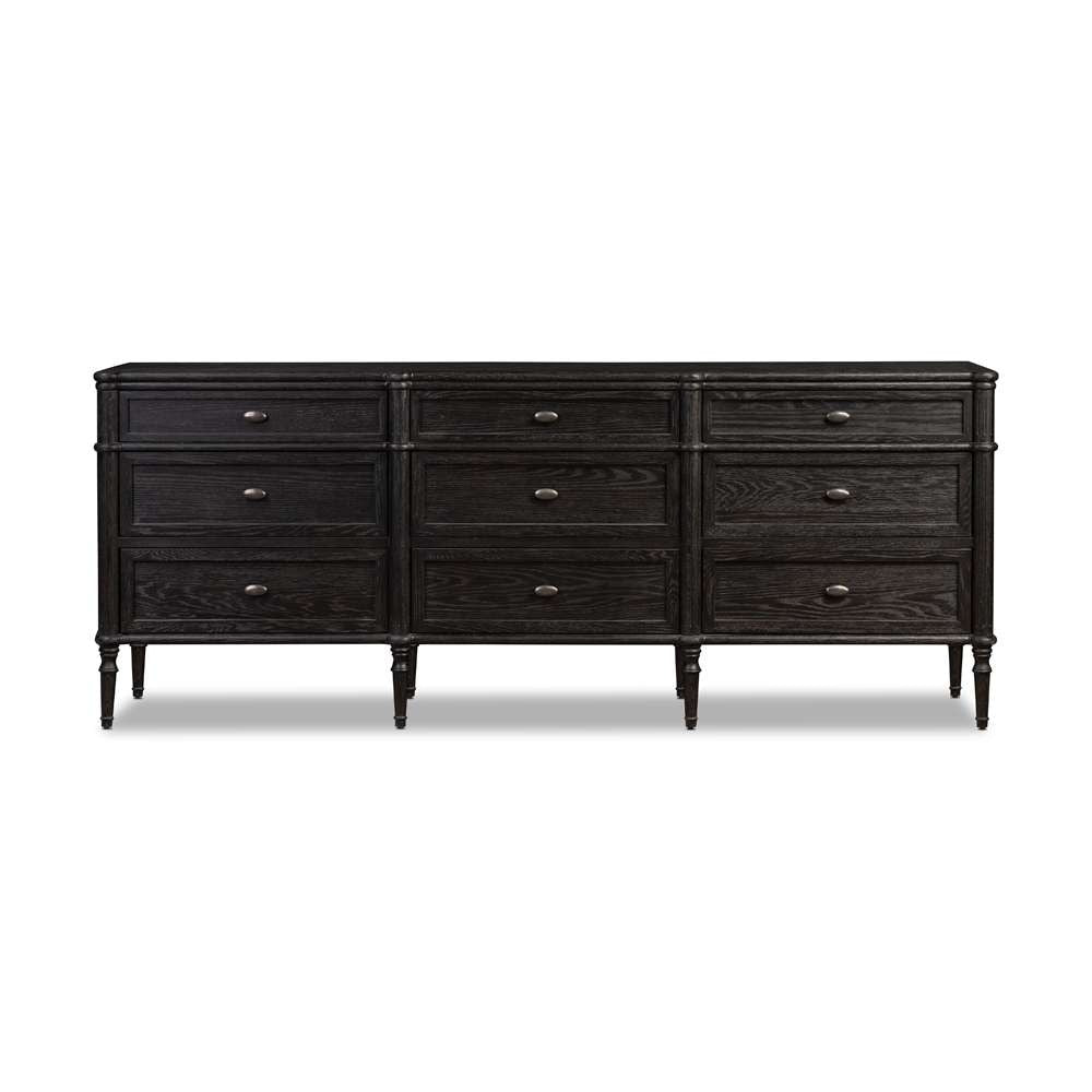 Four Hands - Collins - Toulouse 9 Drawer Dresser-Dstrssd Black - 232860-002 veiw 3