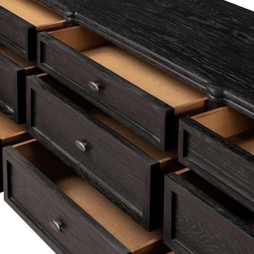 Four Hands - Collins - Toulouse 9 Drawer Dresser-Dstrssd Black - 232860-002 veiw 10