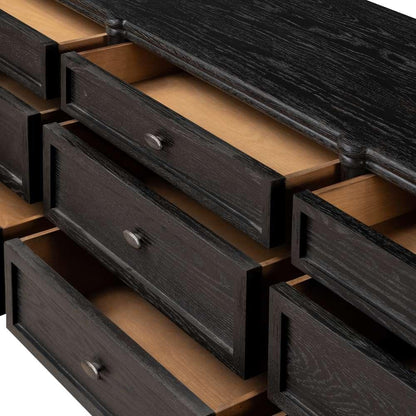 Four Hands - Collins - Toulouse 9 Drawer Dresser-Dstrssd Black - 232860-002 veiw 10