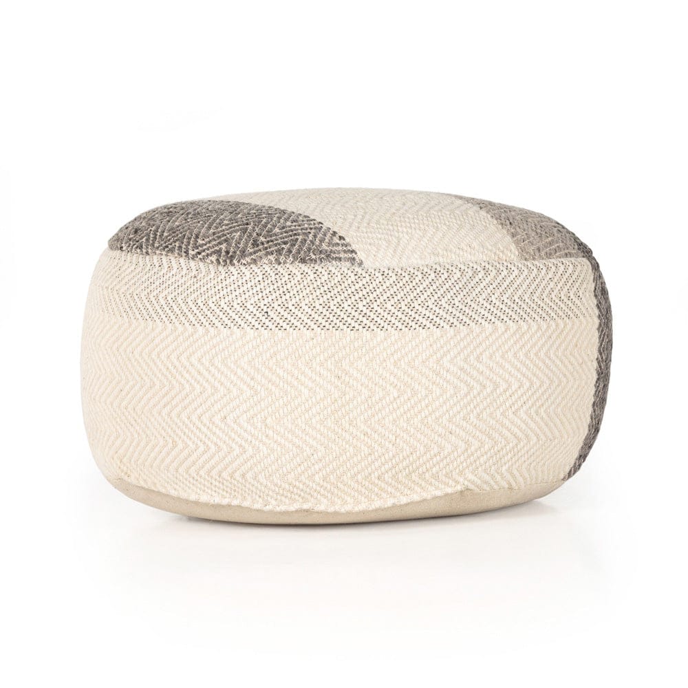 Four Hands - Color Block Floor Cushion - Brown, Cream - 231401-001 view 1