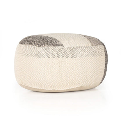 Four Hands - Color Block Floor Cushion - Brown, Cream - 231401-001 view 1