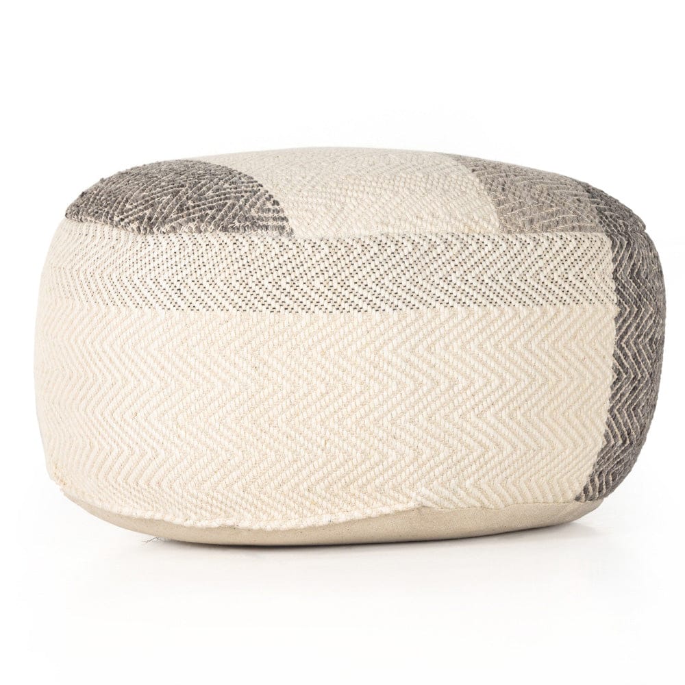 Four Hands - Color Block Floor Cushion - Brown, Cream - 231401-001 view 2
