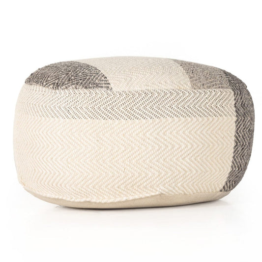 Four Hands - Color Block Floor Cushion - Brown, Cream - 231401-001 view 2