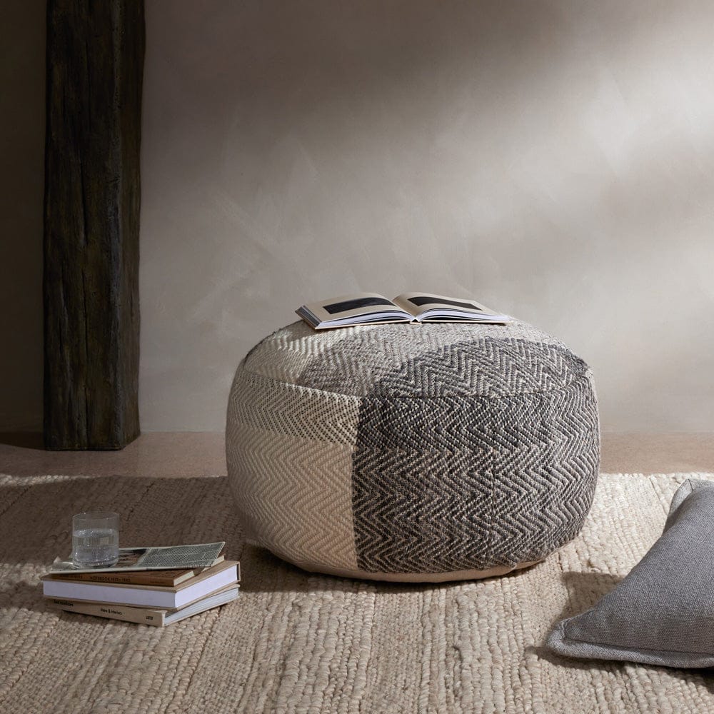 Four Hands - Color Block Floor Cushion - Brown, Cream - 231401-001 view 9