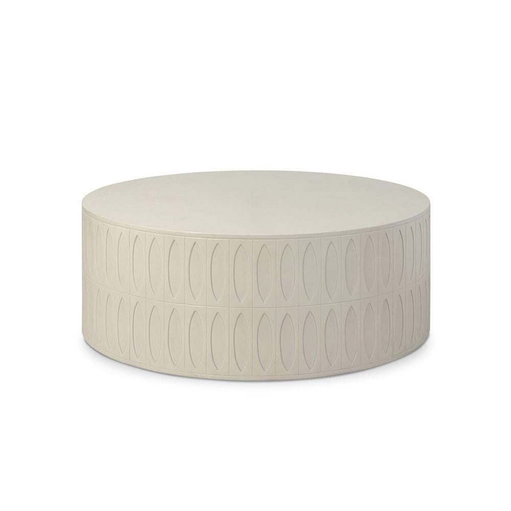 Four Hands - Colorado Drum Coffee Table - White Concrete - 105420-004 view 1