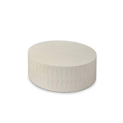 Four Hands - Colorado Drum Coffee Table - White Concrete - 105420-004 view 2