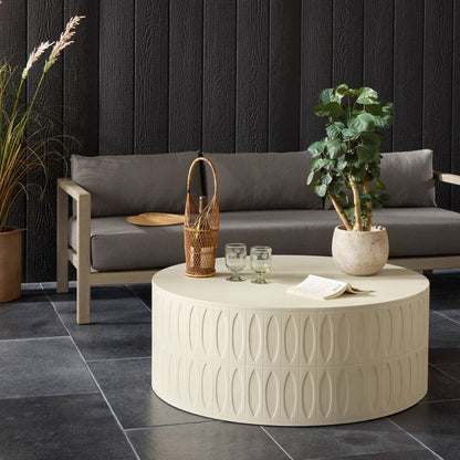 Four Hands - Colorado Drum Coffee Table - White Concrete - 105420-004 view 11