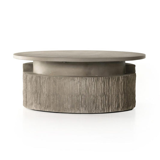 Four Hands - Constantine - Huron Outdoor Coffee Table - Flint Concrete - 231886-001 veiw 2