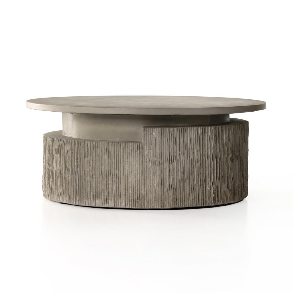 Four Hands - Constantine - Huron Outdoor Coffee Table - Flint Concrete - 231886-001 veiw 3