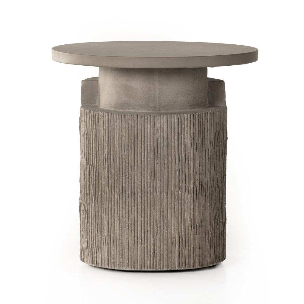 Four Hands - Constantine - Huron Outdoor End Table - Flint Concrete - 231884-001 veiw 2