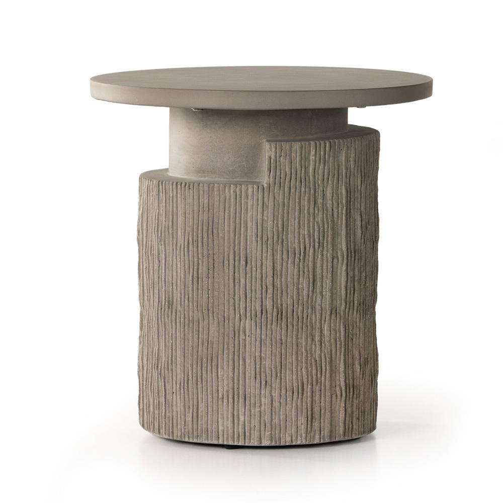 Four Hands - Constantine - Huron Outdoor End Table - Flint Concrete - 231884-001 veiw 4