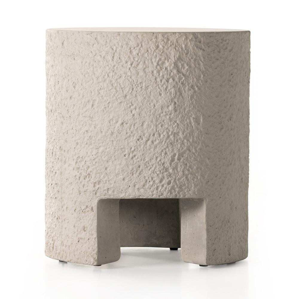Four Hands - Constantine - Kember Outdoor End Table - Matte Stone - 231868-001 veiw 4