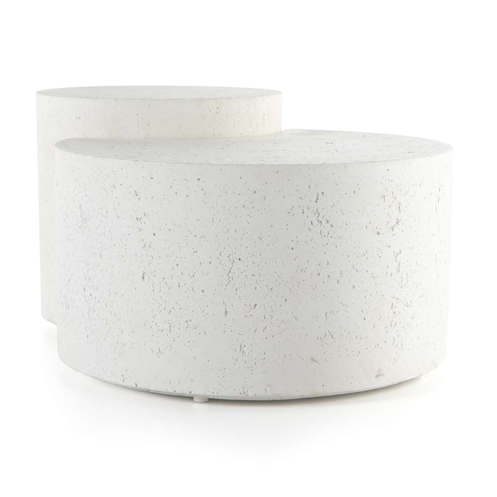 Four Hands - Constantine - Meza Nesting Coffee Table-Textured White - 226313-001 veiw 2