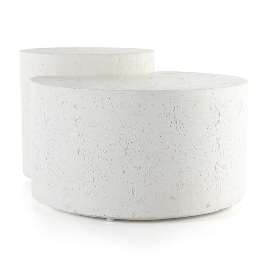 Four Hands - Constantine - Meza Nesting Coffee Table-Textured White - 226313-001 veiw 2