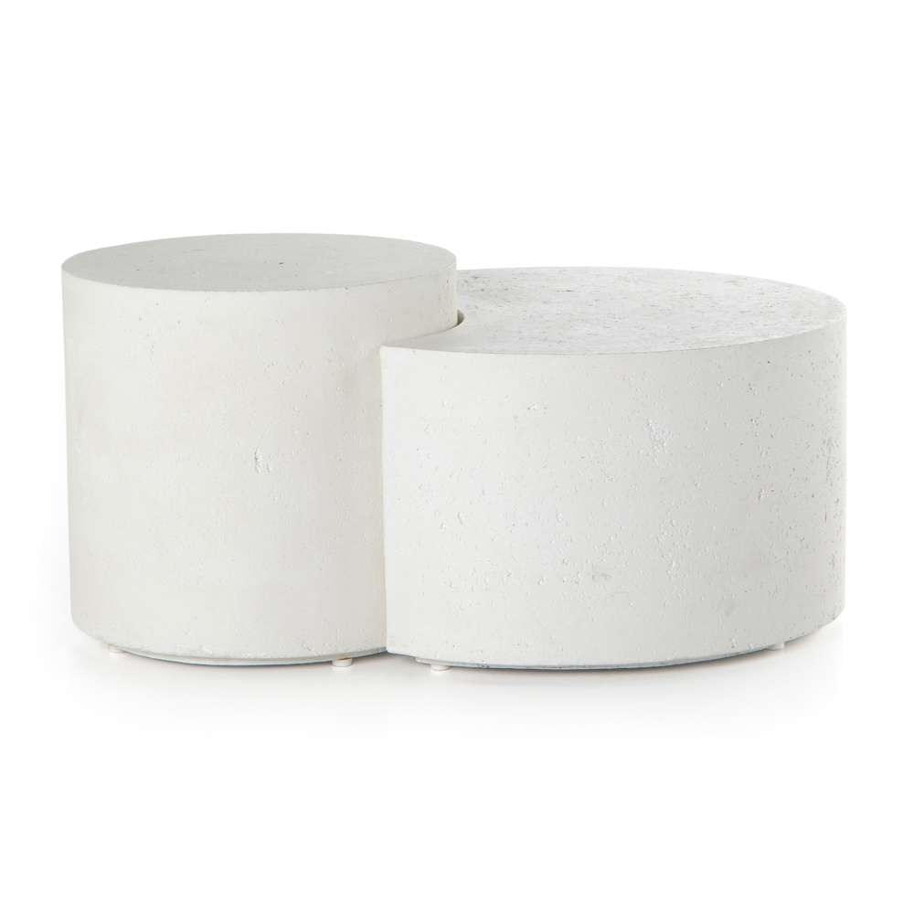 Four Hands - Constantine - Meza Nesting Coffee Table-Textured White - 226313-001 veiw 7