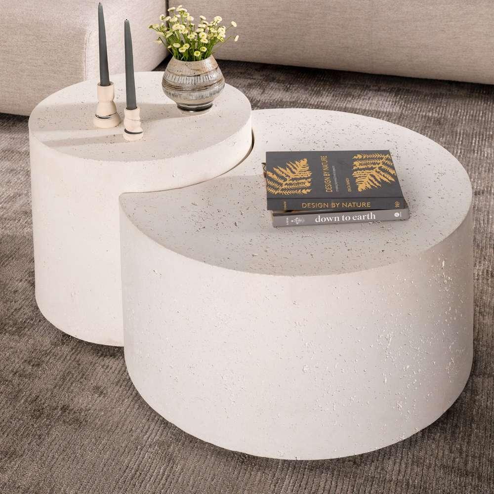 Four Hands - Constantine - Meza Nesting Coffee Table-Textured White - 226313-001 veiw 8