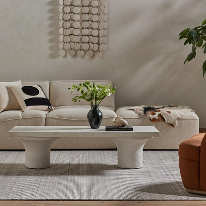 Four Hands - Constantine - Parra Coffee Table - White Concrete - 226796-001 veiw 4