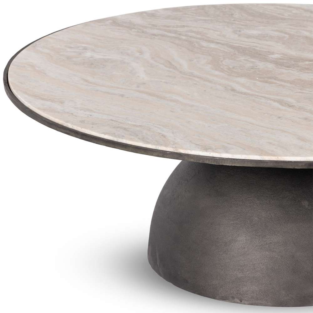 Four Hands - Corbett Large Coffee Table - Creamy Taupe Marble - 236723-001 veiw 4